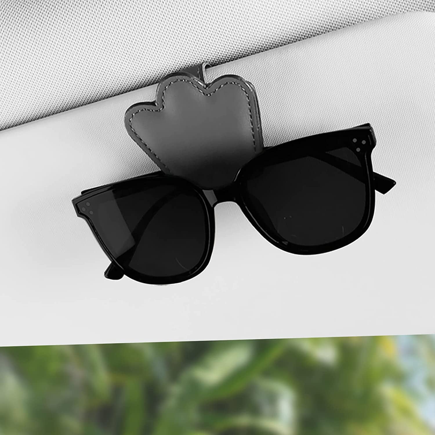 Car Visor Sunglass Holder Glasses Holders for Car Sun Visor,Leather