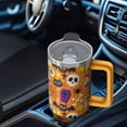 thumbnail image 5 of 40oz Halloween Tumbler with Handle – Skeleton Bat Drinkware with Lid and Straw – Creepy Theme Travel Cup – Birthday Gifts Coffee Mug, 5 of 5