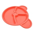 thumbnail image 4 of Mainstays Plastic Paprika Red 3 Compartments Bear Shaped Kids Divider Plate, 1 Piece, 4 of 6