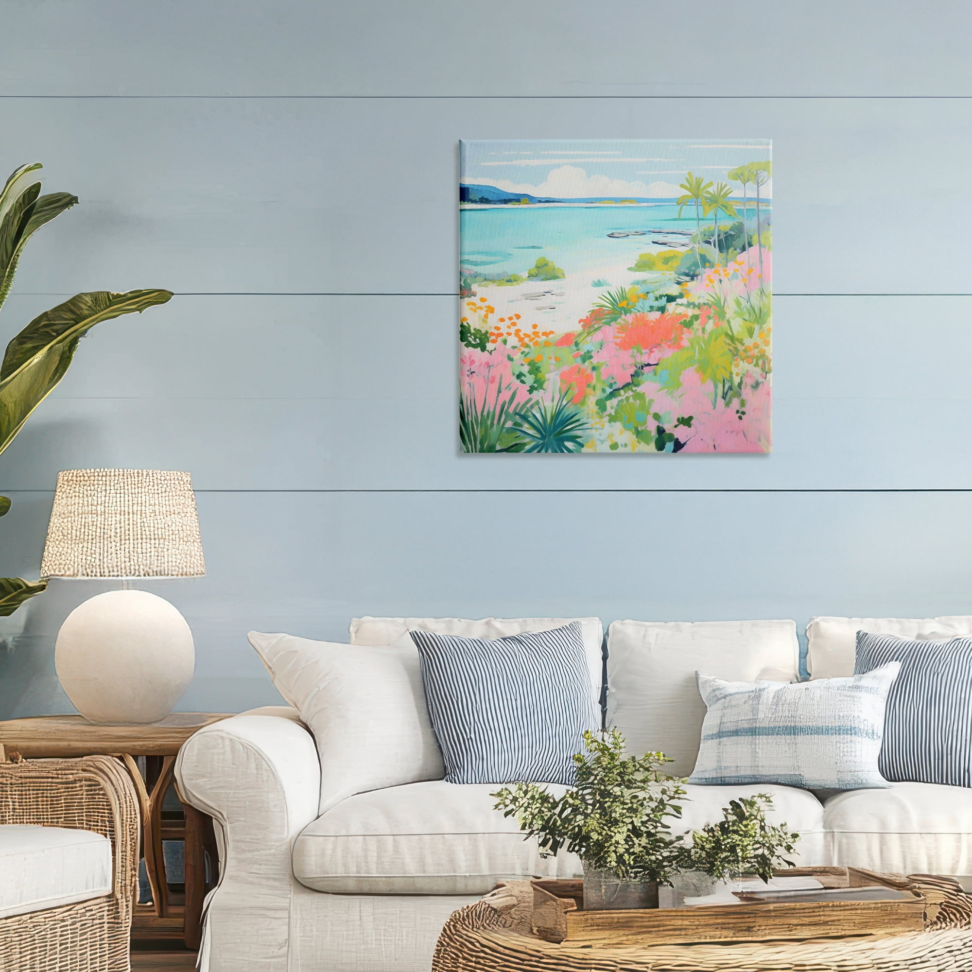 Stupell Industries Tropical Coast Blooming Shoreline Canvas Wall Art, design by Creative Studio