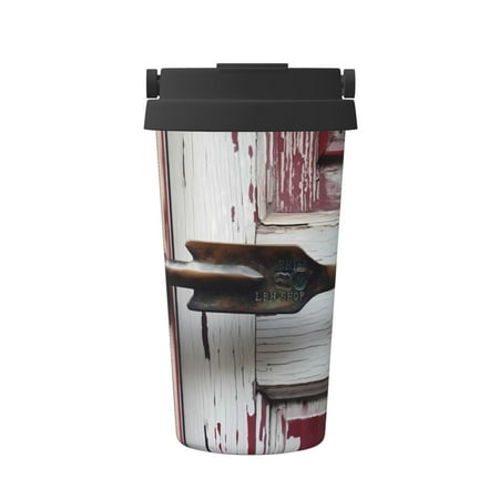

Salouo Rustic Door Handle Closeup Print Coffee Travel Mug Spill Proof with Lid-Stainless Steel Vacuum Insulated Tumbler - Thermos Cup for Keep Hot/Ice Coffee Tea and Beer