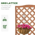 thumbnail image 5 of Outsunny Wooden Raised Garden Bed 46"x24"x30" Brown Lattice Trellis Boxes with Water Drainage Slot, 5 of 10