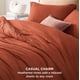 thumbnail image 3 of Juego de edredón Bedsure, cama suave, tamaño king, naranja quemado, 3 of 9