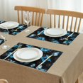 thumbnail image 3 of Floral Butterfly Placemats Set of 4, Flax Durable Linen Table Mats, Heat Resistant Wrinkle Free Placemats with Colorful Tropical Pattern, Artistic and Cute Design for Butterfly Lover and Dining Room, 3 of 6