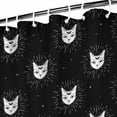 thumbnail image 3 of Black Cat Head Pattern Shower Curtain 84"x72" ,Bathroom Decorative Shower Curtains Set with 12 Hooks,Modern Waterproof Washable Shower Curtain, 3 of 6