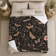 thumbnail image 5 of Vintage Moth Wildflower decorative motif Botanical, Mystical Celestial Art Scene, Warm Flannel Blanket for Sunroom and Reading Nook, Celestial Art Lovers Housewarming Gift, Celestial Home Decor, 5 of 9