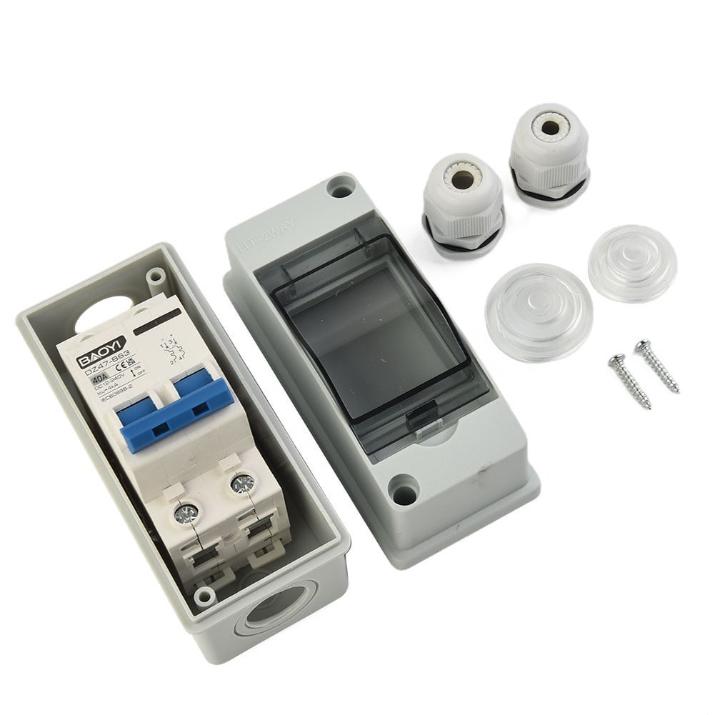 Solar photovoltaic cell combiner box DC circuit breaker switch with junction box
