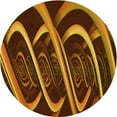 thumbnail image 1 of Ahgly Company Machine Washable Indoor Round Transitional Sedona Brown Area Rugs, 4' Round, 1 of 7