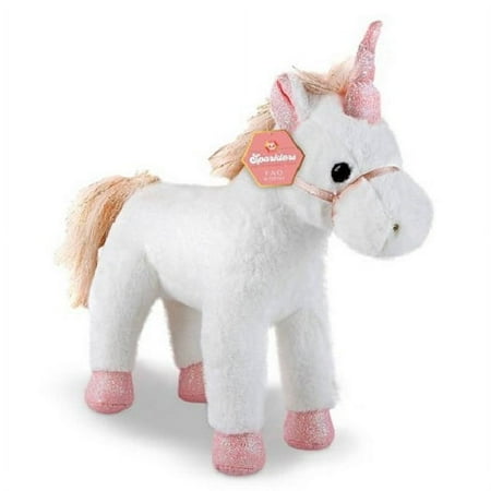 FAO Schwarz Sparklers Glittery Unicorn 12" Stuffed Animal