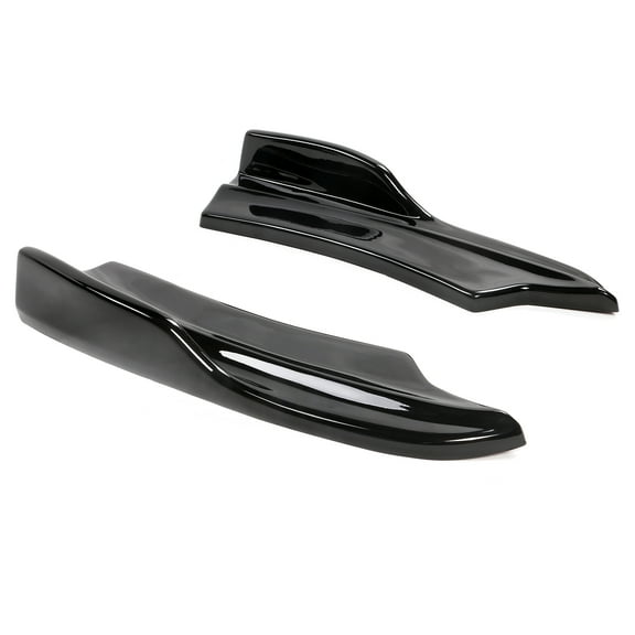 Ikon Motorsports Rear Bumper Side Apron Compatible With 2020-2023 Dodge Charger Widebody Sedan 4-Door IKON Style Gloss Black Rear Bumper Lip Splitter Winglet Aprons Spat Valance