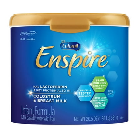 Enfamil Enspire Baby Formula, Our closest to Breast Milk - Reusable Tub 20.5 (Best Milk For Gassy Babies)