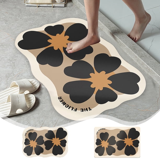 Alfombrilla de Diatomita para Baño, Absorbente, Antideslizante, para Puerta de Baño