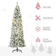 thumbnail image 6 of Segmart 7.5ft Slim Snow Flocked Christmas Tree Pre-Lit with 350 Warm White LED Lights, 641 Tips Artificial Douglas Fir for Small Spaces, Easy Assembly, 6 of 10