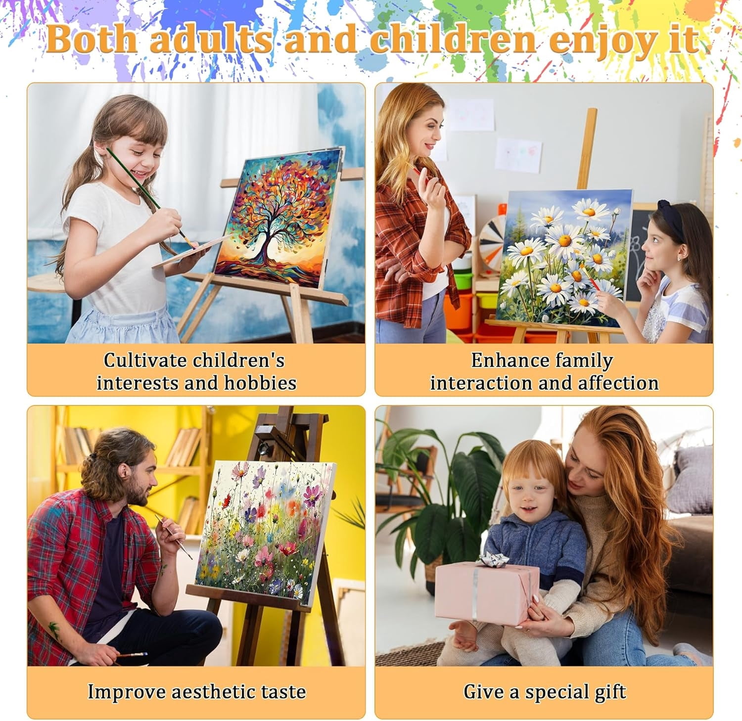 Digital Paint by Numbers Kit for Adults, DIY Oil Painting on Canvas Art Home Decor , Adult Beginner Paint by Number Kits 16x20 Inch，Without frame,Landscape
