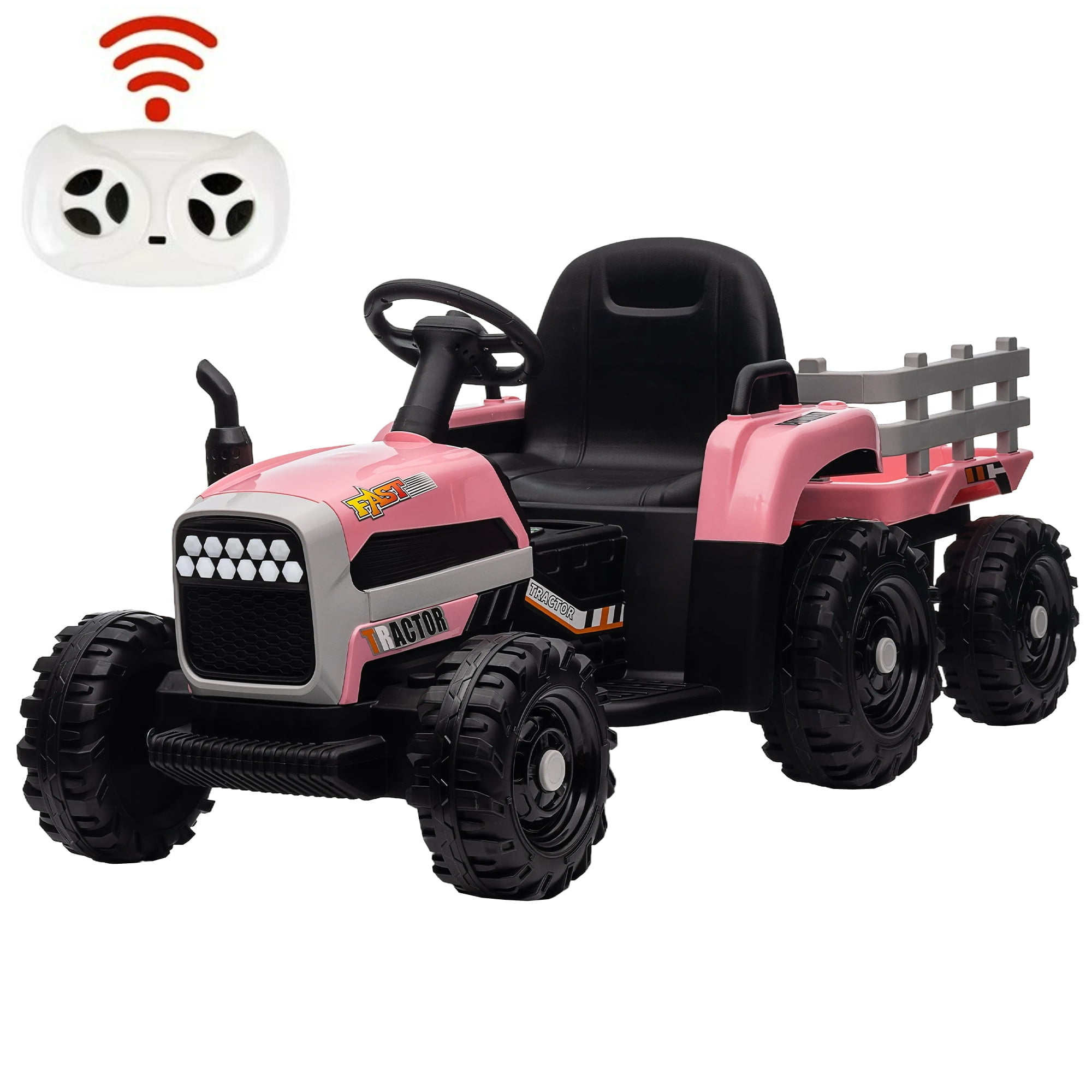 Spoway Ride on Tractor with Remote Control, 12V Electric Tractor with
