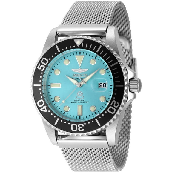 Invicta 48213 Men's Pro Diver Blue Dial Silver Mesh Bracelet Watch