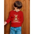 thumbnail image 4 of Tstars Boys Unisex Christmas Shirts Gift Merry Christmess Cute Kids Reindeer Xmas Lights Family Holiday Shirts Xmas Party Christmas Toddler Kids Long Sleeve T Shirt, 4 of 5