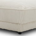 thumbnail image 6 of Pemberly Row Contemporary Fabric Ottoman with Casters in Ivory, 6 of 9