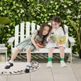 thumbnail image 3 of Kids Adirondack Chair 2-Seat - Children's Outdoor Chair with High Backrest, Arm Rest, 300 Lbs Capacity, Wood Double Loveseat, Porch Chair for Yard, Poolside (1,White, 3 of 16