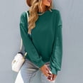 thumbnail image 2 of Haut de sous-Vêtements Thermiques pour Femmes en Liquidation, Chandail à Capuche en Polyester pour Femmes, Chandails en Molleton Col Rond pour Femmes, Hauts Décontractés Tendance à Manches Longues pour Adolescentes, Chandail en Molleton Col Rond, Vêtements, Tenues 2024, 2 of 5