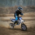 thumbnail image 6 of Fompes Mini Dirt Bike, 49CC Gas Powered Mini Bike, 2 Stroke Off Road Trail Bike for Kids Up to 25 MPH, Weight Support Up to 235lbs (Blue), 6 of 16