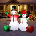 thumbnail image 1 of 5ft Christmas Inflatable Snowman,Christmas Decorations Inflatables Snowmen with Gift Boxes Build-in LED Lights, Blow up Party Decor for Indoor Outdoor Home Yard Garden Lawn Xmas Decorations., 1 of 7