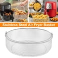 thumbnail image 2 of Panier pour Friteuse à Air Chaud Panier Vapeur 8,26 Pouces Panier en Maille en Acier Inoxydable avec Poignée pour Accessoire de Friteuse à Air Marmite Instantanée Four Vapeur, 2 of 11