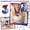 C, variant on 1-Piece Patriotic Paws & Stripes Number Birthday Candle with Red Blue Glitter, Cake Topper for USA & National Parties Number 7