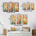 thumbnail image 4 of Designart "Colorful Mid Century Optical Charm III" Abstract Framed Wall Art Set Of 3 - Multi-Color Midcentury Frame Gallery Set For Office Decor, 4 of 7