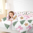 thumbnail image 4 of Feelyou Christmas Tree Full Size Comforter Sets, Bowknot Stars Dessert Bedding Sets, 3pcs, 4 of 8
