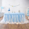 thumbnail image 2 of Wehilion Tulle Table Skirt Ruffle Tutu Table Cloth, LED Table Skirt for Rectangle Table for Baby Shower Wedding, Birthday Party Decoration, 2 of 7