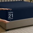 thumbnail image 1 of Sábana bajera Utopia Bedding Queen Deep Pocket Navy, 1 of 9