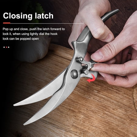 Springback Scissors xinxixnxx Kitchen Scissors Stainless Steel Manual Chicken Bone Fish ...