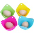 thumbnail image 3 of Escalfador de huevos, perfecto para hacer huevos escalfados, vasos antiadherentes para huevos escalfados, escalfador de huevos para microondas, juego de 4, azul, verde, amarillo, rojo rosa oso de fresa Hogar, 3 of 6