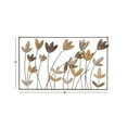 thumbnail image 2 of DecMode Indoor Brown Metal Contemporary Floral Wall Decor, 2 of 8