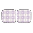 thumbnail image 7 of Xecao Floral Purple Buffalo Plaid for Foldable Car Sun Shades (2-Pack) offer sun protection with an easy-fold design for convenient windshield shading., 7 of 7