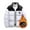 White, variant on Heated Jacket for Men Cute Heart Paw Print Puffer Jackets 6 Zones Electric Heating Winter Coats Full Zip Stand Collar Down Coat Outerwear Black XXL