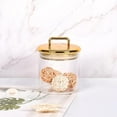 thumbnail image 4 of 16 oz Small Acrylic Storage Apothecary Jar with Gold Airtight Lid | Bathroom Vanity Organizer Containers | Ideal D rative Canisters for Shells, Bath Salt, Cotton Swabs, Cotton Ball, Flossers, 4 of 4