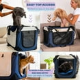 thumbnail image 3 of XL Cat Carrier for Large Cats and Small Dogs, Soft Sided, Foldable, Metal Frame, 24 x 16 x 16 in, 3 of 8