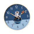 thumbnail image 4 of Reloj de pared de creativo, marco de silencioso, reloj analógico sin tictac, 8 "para oficina, habitación de niños, dormitorio, niños vitoreando Gloria Reloj de pared, 4 of 9