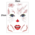 thumbnail image 2 of Halloween Face Neck Hands Arm Tattoos for Adults Face Tattoo for Halloween Party Favor Supplies Levamdar CPB-CJZ61-4, 2 of 5