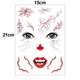 thumbnail image 2 of Tatuajes de cara, cuello, manos y brazos de Halloween para adultos, tatuaje facial para suministros de recuerdo de fiesta de Halloween, 2 of 5