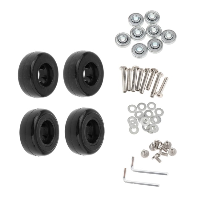 4x Roues de Valise de Remplacement Vis Flexibles pour Bagages 45X18mm