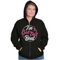 thumbnail image 3 of Breast Cancer I've Got This Beat Zip Hoodie Sweatshirt Women Brisco Brands S, 3 of 6