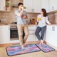 thumbnail image 6 of 2-Piece Kitchen Rugs Set Non-Slip Mats Carpet Floor for Kitchen, Bathroom (19.7"x27.6" & 19.7"x47.2") Watercolor Powder Blue Pattern, 6 of 7