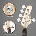 thumbnail image 6 of Tcbosik 5 String Electric Bass Guitar with Bag, Strap, Pick, Connector and Wrench Tool for Music Lovers, Yellow, 6 of 8