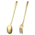 thumbnail image 2 of MINISO Cutlery Set (Spoon+ Fork), Gold, 2 of 4