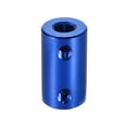 thumbnail image 2 of 5mm to 6mm Bore Rigid Coupling 25mm Length 14mm Diameter Aluminum Alloy Shaft Couplers Connector Blue, 2 of 3