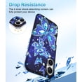 thumbnail image 4 of Meshine for iPhone 16 Case,Glow in The Dark Butterfly Slim Fit Protective Anti Scratch Phone Cover for Women Girls,Blue, 4 of 7