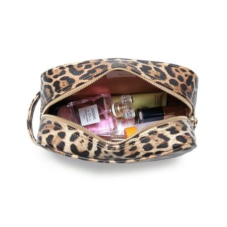 Daisy Rose - Daisy Rose Cosmetic toiletry bag | PU Vegan Leather Travel bag - Leopard - Walmart ...